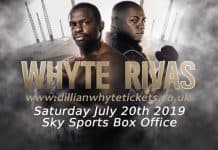 Tickets: Dillian Whyte fights Oscar Rivas O2 on July 20th 2019 – Boxing News Dillian Whyte vs Oscar Rivas.