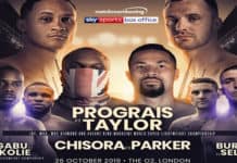 Taylor v Prograis, Chisora Parker, Okolie, Burns Selby, Benn Tickets O2 Josh Taylor vs Prograis | Derek Chisora vs Joseph Parker | Okolie | Burns | Selby | Benn.