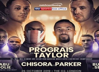 Taylor v Prograis, Chisora Parker, Okolie, Burns Selby, Benn Tickets O2 Josh Taylor vs Prograis | Derek Chisora vs Joseph Parker | Okolie | Burns | Selby | Benn.